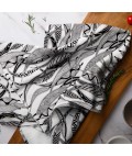 Aboriginal Art | Cotton Tea Towel | Dancing Wombat | Gum Leaf